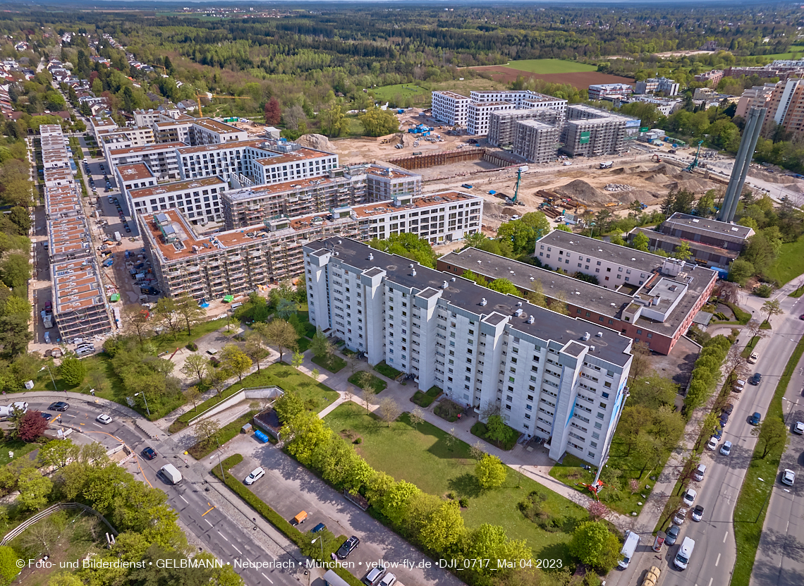 04.05.2023 - Luftbilder vom Alexisqaurtier und Pandion Verde in Neuperlach 04.05.2023 - Luftbilder vom Alexisqaurtier und Pandion Verde in Neuperlach